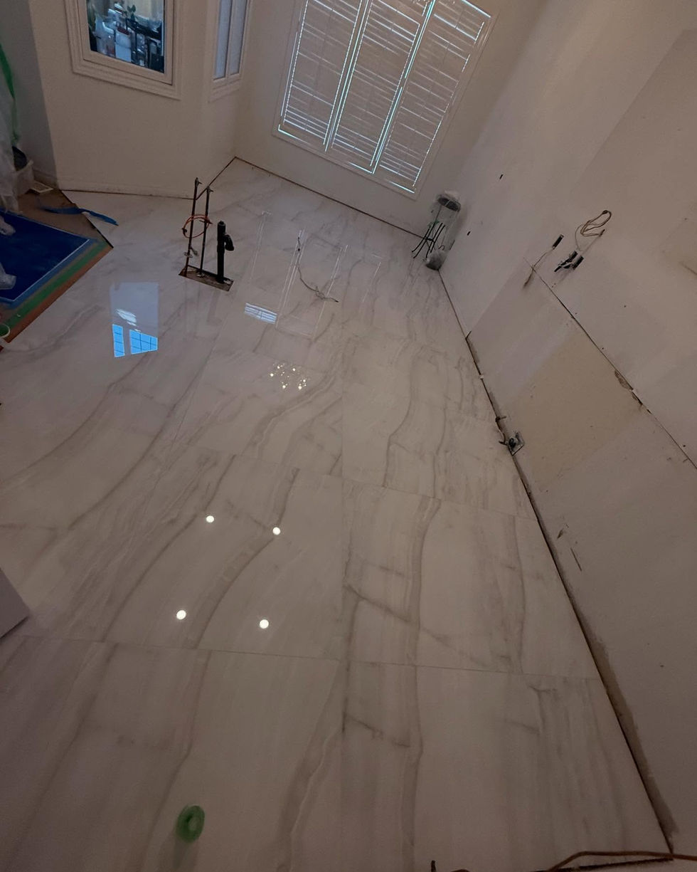 Interior tile installation by Karks Contracting in Hamilton, Ontario