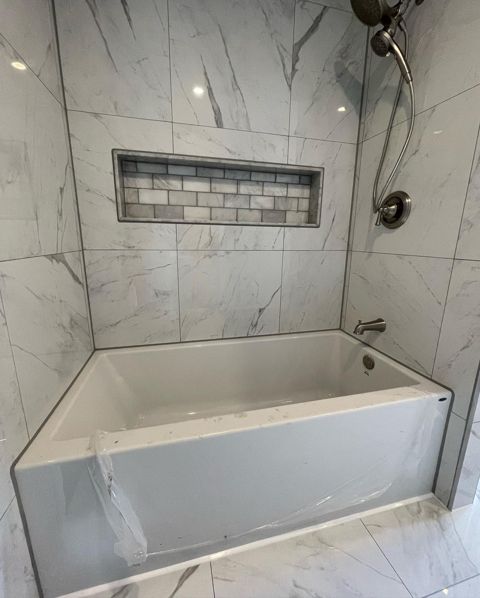 Tiled shower renovation